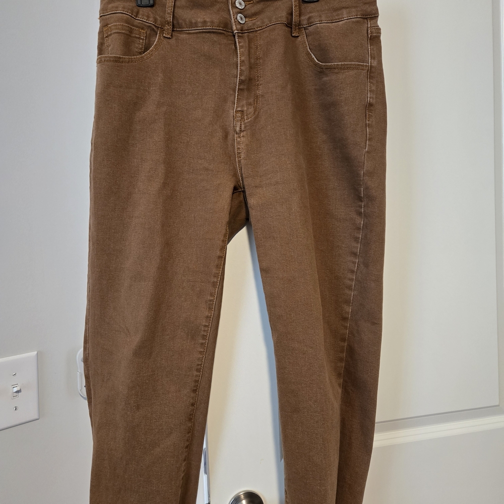 Caramel Brown Ankle & Cropped Jeans